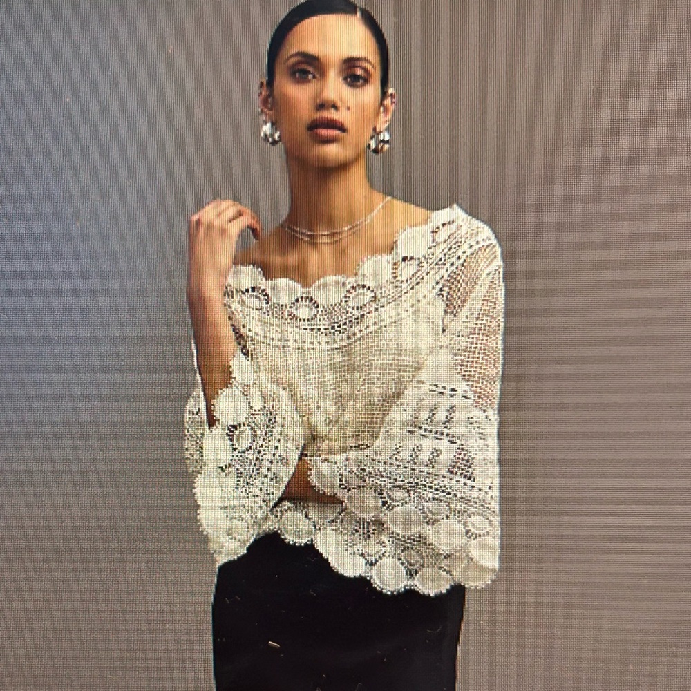 NWT Farm Rio Guipure Lace Top